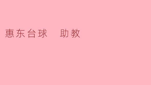 惠东台球 助教
